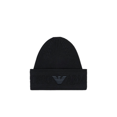 Cappello Uomo, in lana, con logo in rilievo e maxi aquila ricamata